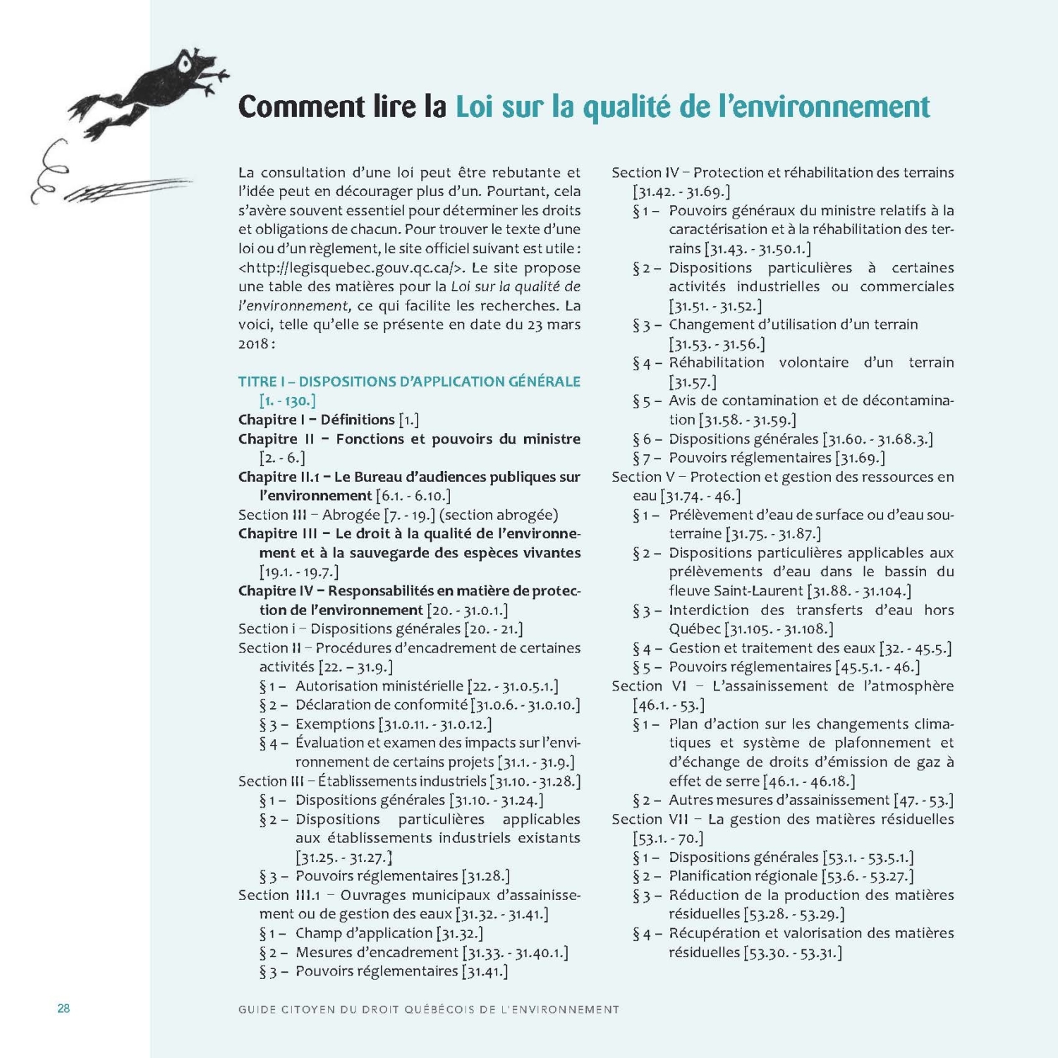 Guide citoyen du droit québécois de l'environnement