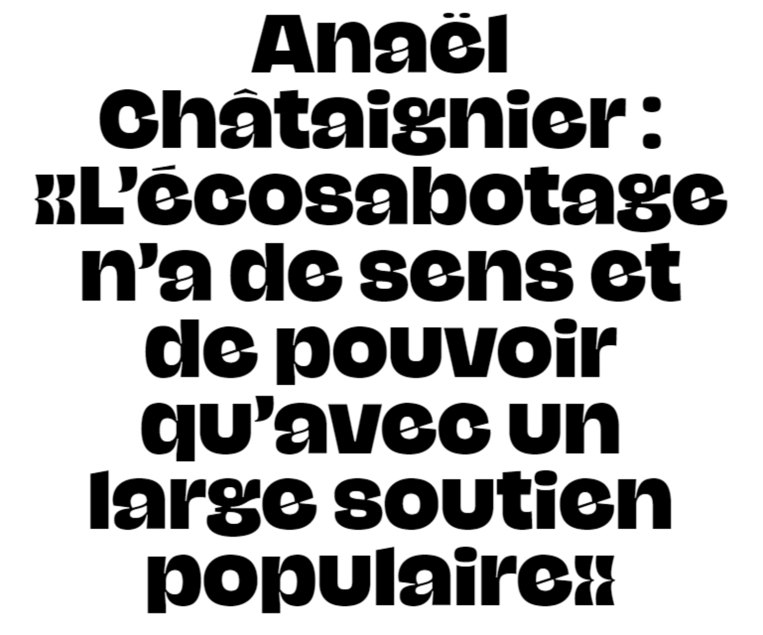 Fracas s'entretient avec Anaël Châtaignier